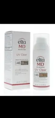 Elta Skincare UV Clear Broad Spec SPF 46 Deep Tinted Face Sunscreen-1.7oz NEW