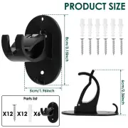 6Pcs Curtain Rod Brackets Self-Adhesive Curtain Rod Holder MaoBV