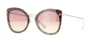 Tom Ford CHARLOTTE FT 0657 Havana/Rose Peach Gradient Mirror (55Z) Sunglasses