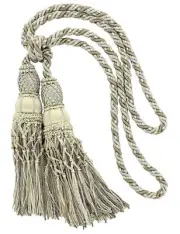 DÉCOPRO Double Tassel Tieback, Color# EL03 - Sandpiper Ivory [Set of 10]