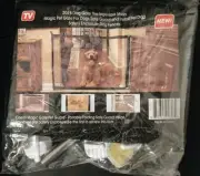 COERNI AS SEEN ON TV MESH PET GATE PORTABLE FOLDABLE SAFETY ENCLOSURE BLACK