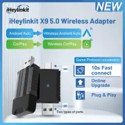 2-in-1 Mini Wireless Android Auto & CarPlay Adapter for Car Radio