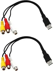 ELAYARD 1pair USB to Cable Connector for Tv and Audio Video Adapter Compatible Home Theater and Stereo Systems Set