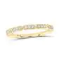 10k Yellow Gold Round Diamond Stackable Band Ring 1/8 Cttw