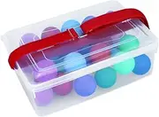 TTETTZ Game Set with Waist Belt and 30 Balls for Backyard Entertainment, Red Elastic Belt