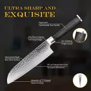 Qulajoy 7 Inch Santoku Knife- Ultra Sharp Japanese 67 Layers Damascus VG-10