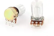 Aexit 2 (Potentiometer) Pcs B2K 2K Ohm 13mm Metal Rotating Shaft 3 Terminals Rotary Audio Single Linear (80ry687qf708) Taper Potentiometer
