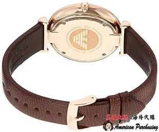 潮牌 EMPORIO ARMANI 亞曼尼手錶 AR9042M小牛皮錶帶 休閒簡約石英情侶對錶  手錶  海外代購-雙