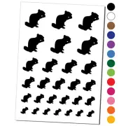 Squirrel Chipmunk Eating Solid Temporary Tattoo Water Resistant Set