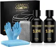 12H Advanced Graphene Ceramic Coating for Cars (30ml x 2) - Car Detailing Kit, Long-Lasting Protection, Ultra High Gloss, Easy Application
