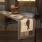 New Primitive Folk Art BLACK STAR CROW PATCHWORK TABLE RUNNER 72"