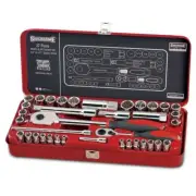 New Sidchrome 37pce 1/4 & 1/2” Drive Metric & Imperial Socket Set SCMT19130