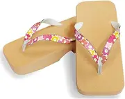 Hajime(一歩) [One Step] [Hajime] Geta Geta Clogs, Soft and Water Resistant, Made of Sponge, 10.6 inches (27 cm), BE/Large Flower 2, Large Flower 2 (Flower 2/27), flower 2, 27.0 cm