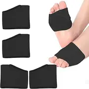 Metatarsal Cushion Arch Support Pads, Black, Pack of 2, Foot Pain Relief Sleeve