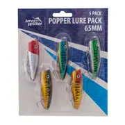 5 Pack Jarvis Walker 65mm Popper Lures
