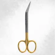 TC IRIS MICRO DISSECTING ANGLED SCISSORS 4.5" SHARP/SHARP BLADES, GERMAN STEEL