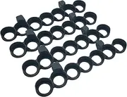 'Just Hanging' Pegboard Paint Pot Holder, Compatible with IKEA SKADIS, Compatible with Citadel Paint Brand, 7 Pots/Rack, Max 32.5mm O.D. Bottles (4, Matte Black)