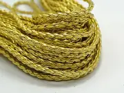 32.8 Feet Gold BOLO Braided Faux Leather String Jewelry Cord 3mm