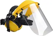 Oregon Browguard, Ear Protection & Clear Visor Combination PPE, Adjustable Safety Face Shield with Noise Cancelling Ear Muffs Attached to a Head Guard, For Forestry, Gardening, Loggers, DIY, One Size
