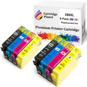 8 Pack (2BK,2C,2M,2Y) Compatible Ink for Epson 288XL for Epson Expression Home XP-240 XP-340 XP-344 XP-440
