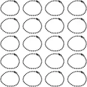 uxcell 30Pcs 5 Inch Ball Bead Chain, Metal Ball Chain with Connectors for Keychain Hanging Ornament Tag Jewelry Necklace Christmas Decoration,Gray