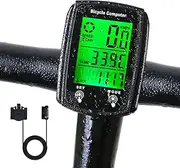 Wired Bike Computer, MPH KM/Hycle Computer, Digital Backlit Display Bike Meter, Bicycle Computers Speedometer Black