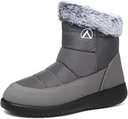[VTASQ] Women's Winter Boots Waterproof Warm Lined Snow Boots Men's Outdoor Boots Non-Slip Flat Warm Boots Winter Ankle Boots