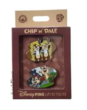 2023 Disney Parks CHIP N DALE 80th Anniversary LIMITED EDITION 2200 2 PIN Set