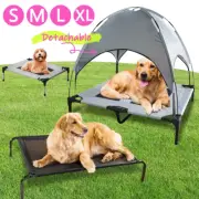 2 in 1 Pet Dog Trampoline Bed Tent Cat Elevated Hammock With Canopy Raised Sofa
