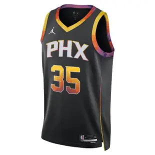 【NIKE 耐吉】背心 男款 運動背心 慢跑 NBA球衣太陽隊 PHX MNK DF SWGMN JSY STM 22 黑 DO9540-015