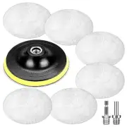 Quick and Easy Wool Polishing Attachment for 125mm Angle Grinders 9 Discs