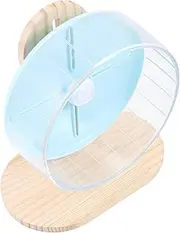 Kisangel 1 Set Hamster Wheel with Non Slip Stripes Transparent Exercise Wheel for Hedgehogs Chinchillas and Pets Quiet Running for Healthy Playtime