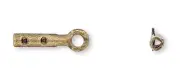 500 Antiqued Gold Plated Brass 4x1mm Small Tube Cord Ends with 0.5mm ID