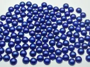 400 pcs Royal Blue Acrylic Half Pearl Flatback Round Bead 8mm Scrapbook Craft