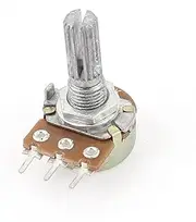 Aexit B10K (Potentiometer) 10K Ohm 3 Terminals Single Linear Rotary (27ry695qf342) Taper Potentiometer