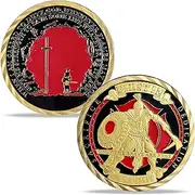 Firefighter Challenge Coin Sparta Warrior Prayer Coin Fireman Gift