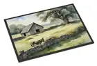 Donkey by the Stone Wall Doormat Front Door Mat Indoor Outdoor Rugs for