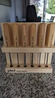 6 Piece Set Pfeil Swiss Wood Carving Tools Chisels Gouges - New