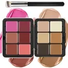12 Colors Cream [Blush+Contour+Concealer] Set #02 Blush+Contour+Concealer
