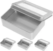 PHENOFICE Ganizer for Dice Supplies Metal Dice Case Window Sturdy Tin Dice Box Portable Dice Storage