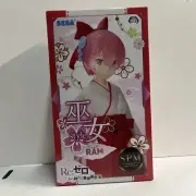 Sega Re Zero SPM Premium Figure Toy Miko Shrine Maiden Style Ram Pink SG5081