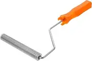 Tofficu Roll Fiberglass Roller Tools Leveling Smoothing Spiked Rollers Roller Hand Tools Latex Floor Roller Device Brush Cement Roller Plastic Orange