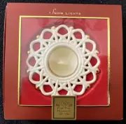 Lenox For The Holidays Snow Lights Shimmer Votive Tealight Snowflake 4” New