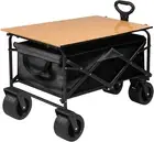 Folding Wagon Cart Beach Picnic Garden Utility Trolley Trailer Barrow Market Gro