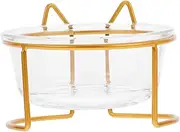 FIXOSHEE 1 Set High Foot Glass Cat Bowl Slip Pet Food Container Ergonomic Design for Comfortable Eating Posture for Cats and Durable and Practical Feeding Bowl