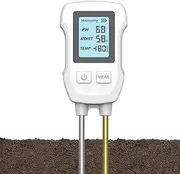 Hygrometer Sensor for Gardening,Houseplants Hygrometer Meter - Soil Water/Temperature/PH Testing Aid for Outdoor Lawns Indoor Potted Plants