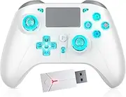 Wireless for PS5 Controller, Compatible with PS5/PS4/PC/iOS/Switch, 1000mAh Battery, Adjustable Turbo, Dual Shock Vibration, 6-Axis Motion Sensor, 3.5mm Headphone Jack for PlayStation 5 Controller