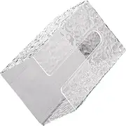 CANIGHT Wall-Mounted Tissue Storage Box Rectangular Clear Toilet Paper Organizer for Bathroom Kitchen and Office Convenient Tissue Holder with Luxurious Design and Easy Replacement