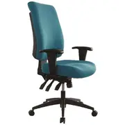 Buro Tidal High Back Fabric Chair with Arms Teal