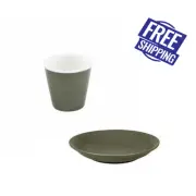 6x Espresso Cup & Saucer Sage Green 90mL Bevande Expressso Coffee Babychino Cups